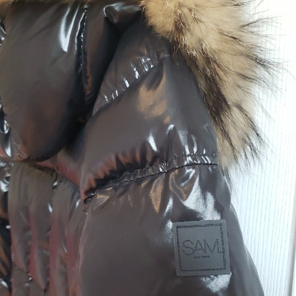 SAM. "Blake" Down Puffer Jacket with Real Fox Fur Hood || NWOT || Size Medium - Picture 4 of 15